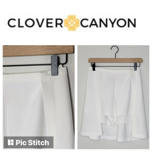 Clover Canyon White Soft Suiting Short‎ Size XS NWT